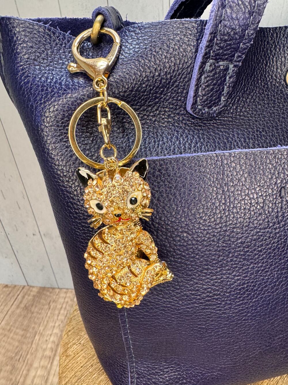 Sparkly Kitty Cat Purse Charm Sequins Cute Cat Bag Charm Gift For Her